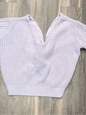 Lavender Knit V-Neck Sweater Top - Pacsun